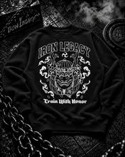 Load image into Gallery viewer, Crewneck Black Old Warriors Samuraï