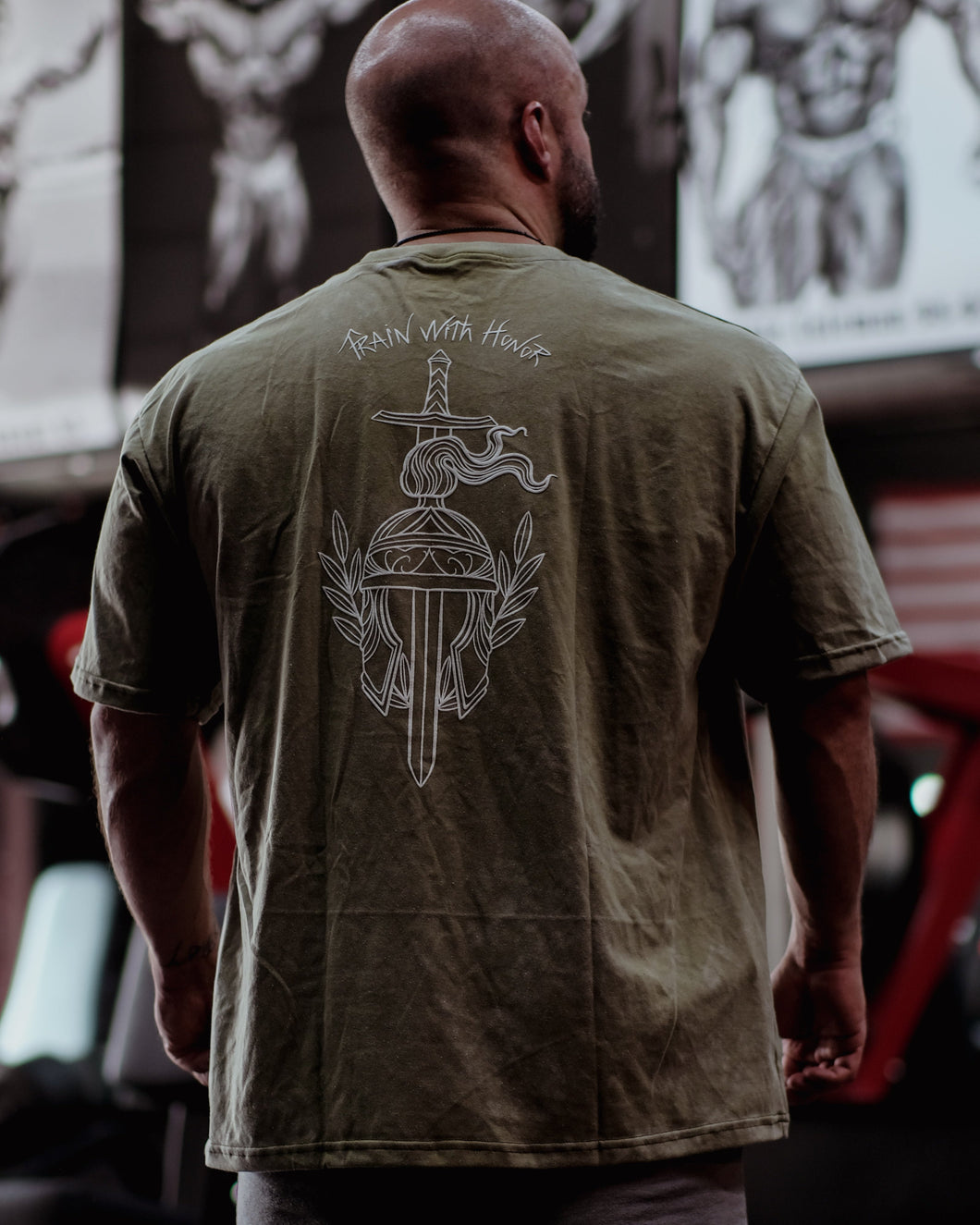 T-Shirt Oversized Signature TrainWithHonor Green AcidWash 3D