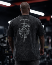 Load image into Gallery viewer, T-Shirt Oversized Signature TrainWithHonor Black AcidWash 3D
