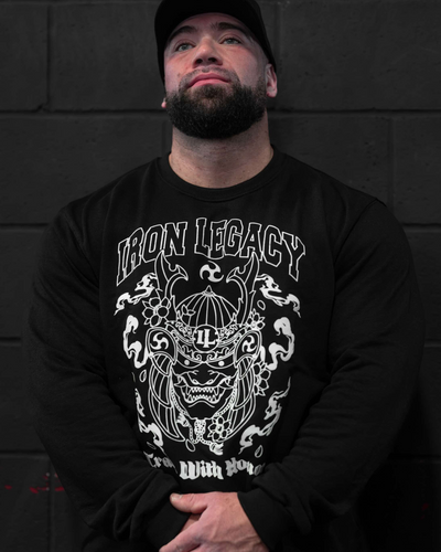 Crewneck Black Old Warriors Samuraï