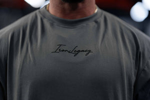 T-Shirt Signature Oversize 3D Dark Gris