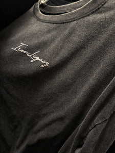 T-Shirt Signature Oversize 3D Noir Délavé