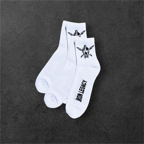 Pack of 2 pairs of short socks with logo