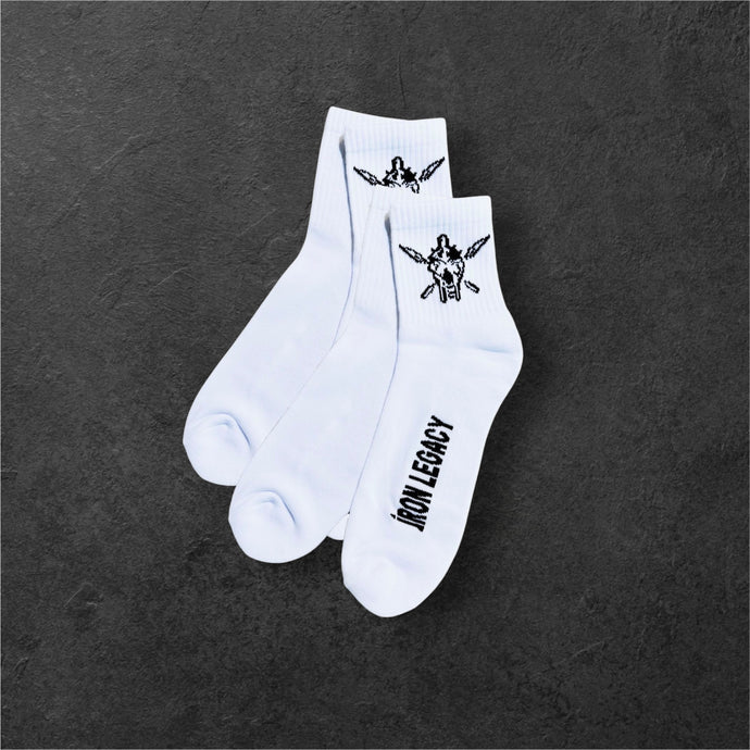 Pack of 2 pairs of short socks with logo