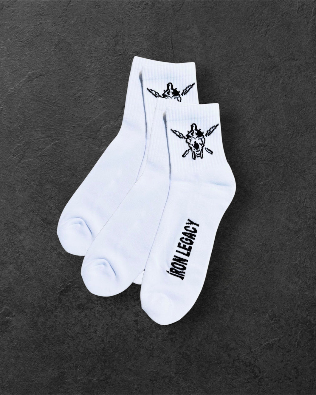 Pack of 2 pairs of short socks with logo