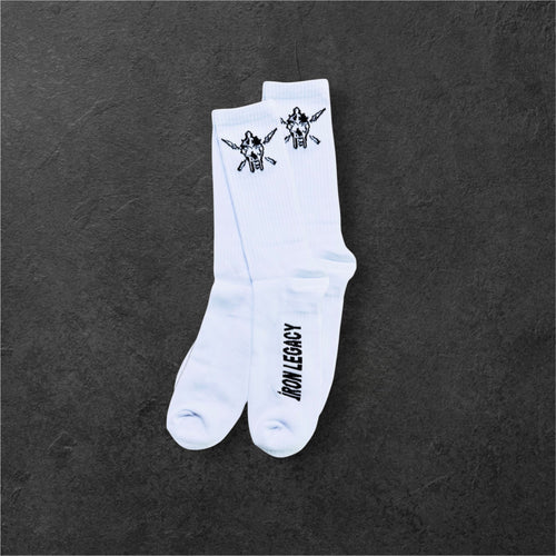 Pack of 2 pairs of long socks with logo