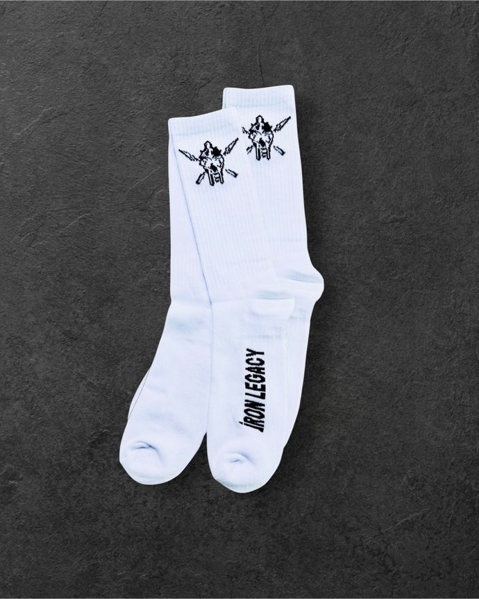 Pack of 2 pairs of long socks with logo